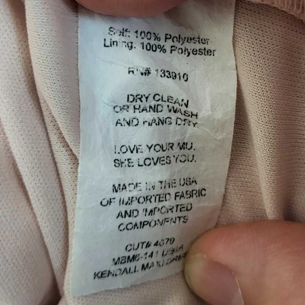 Show Me Your Mumu Kendall Maxi Dress Blush Pink XS‎ MBM6-141 Sleeveless V-Neck